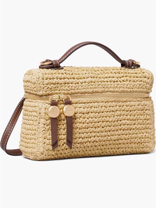 Tory Burch Handbags - Tory Burch Romy Straw Top-Handle Crossbody Bag in Natural